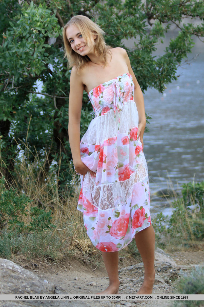 Pretty young girl Rachel Blau finds a clearing in woods to strip naked Pretty young girl Rachel Blau finds a clearing in woods to strip naked